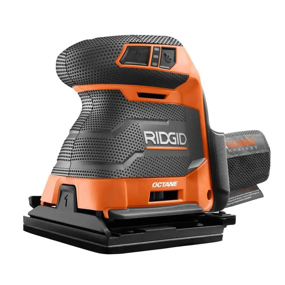 Open Box -  RIDGID 18-Volt OCTANE Cordless Brushless 3-Speed 1/4 Sheet Sander RIDGIDBullseye Deals