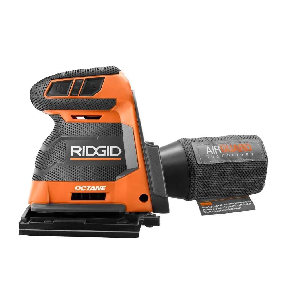 Open Box -  RIDGID 18-Volt OCTANE Cordless Brushless 3-Speed 1/4 Sheet Sander RIDGIDBullseye Deals