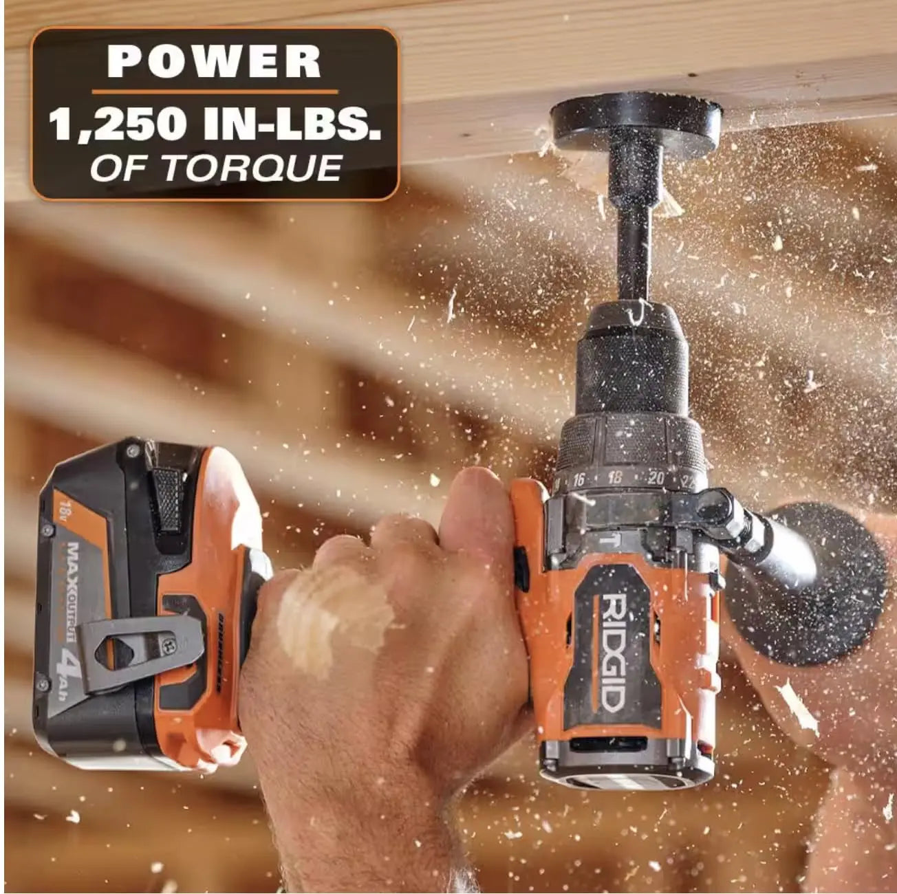 Open Box -  RIDGID 18V Brushless 2-Tool Combo Kit with 6.0 Ah and 4.0 Ah MAX Output Batteries, Charger, and Hard Case RIDGIDBullseye Deals