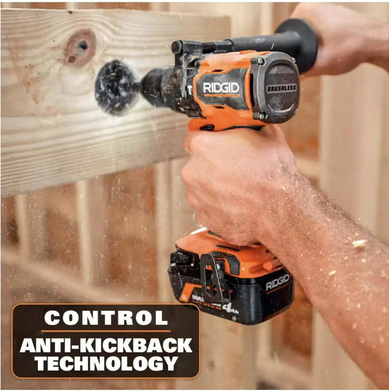 Open Box -  RIDGID 18V Brushless 2-Tool Combo Kit with 6.0 Ah and 4.0 Ah MAX Output Batteries, Charger, and Hard Case RIDGIDBullseye Deals