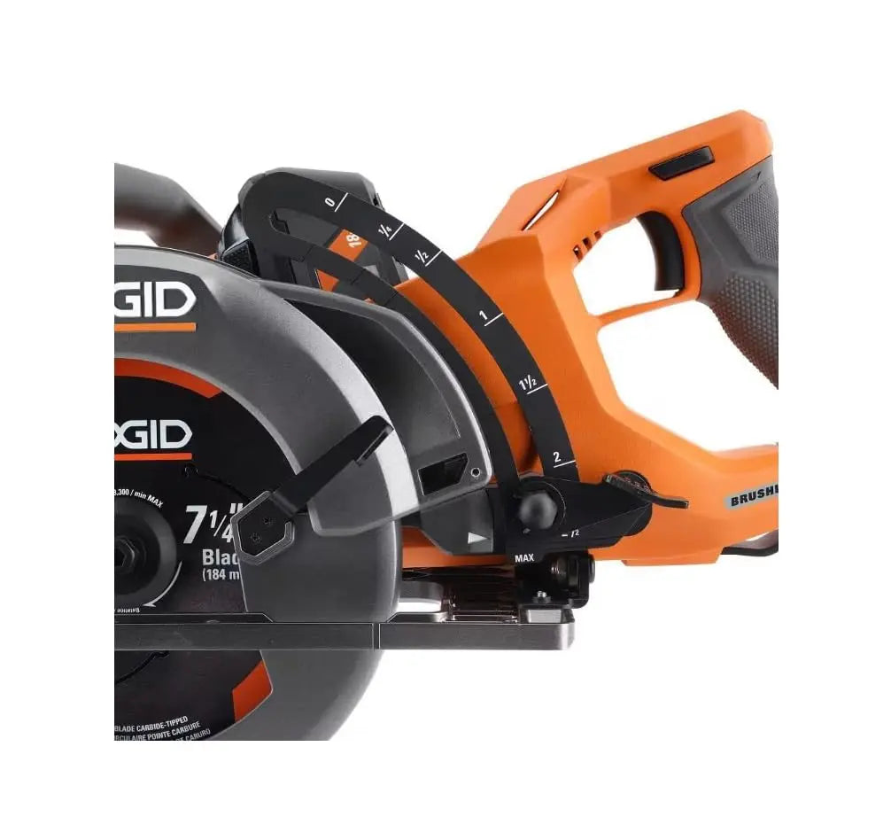 Open Box -  RIDGID 18V Brushless 7-1/4" in. Rear Handle Circular Saw with 8.0Ah MAX Output EXP Battery RIDGIDBullseye Deals