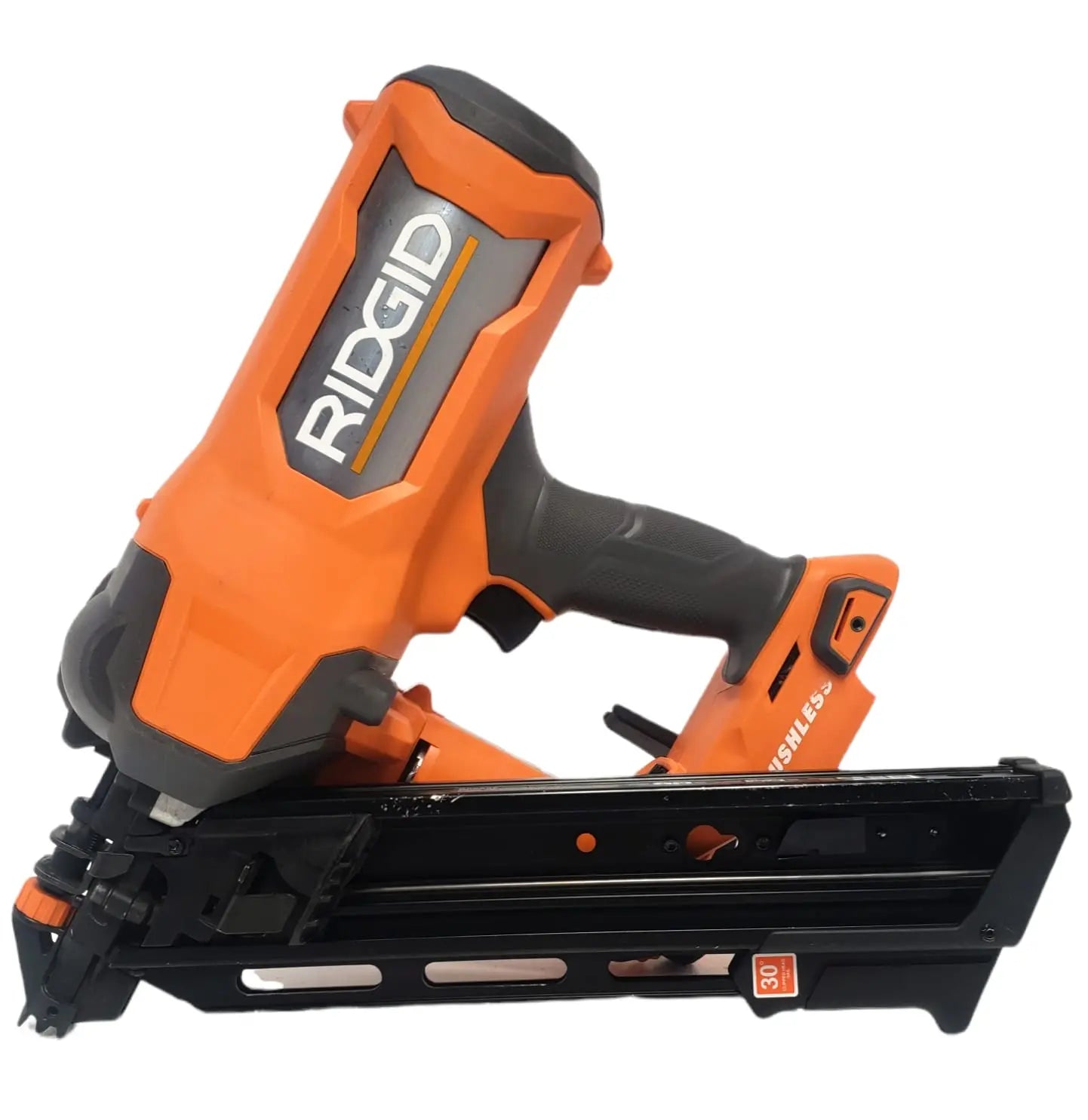 Open Box -  RIDGID 18V Brushless Cordless 30-Degree 3-1/2 in. Framing Nailer (Tool Only) RIDGIDBullseye Deals