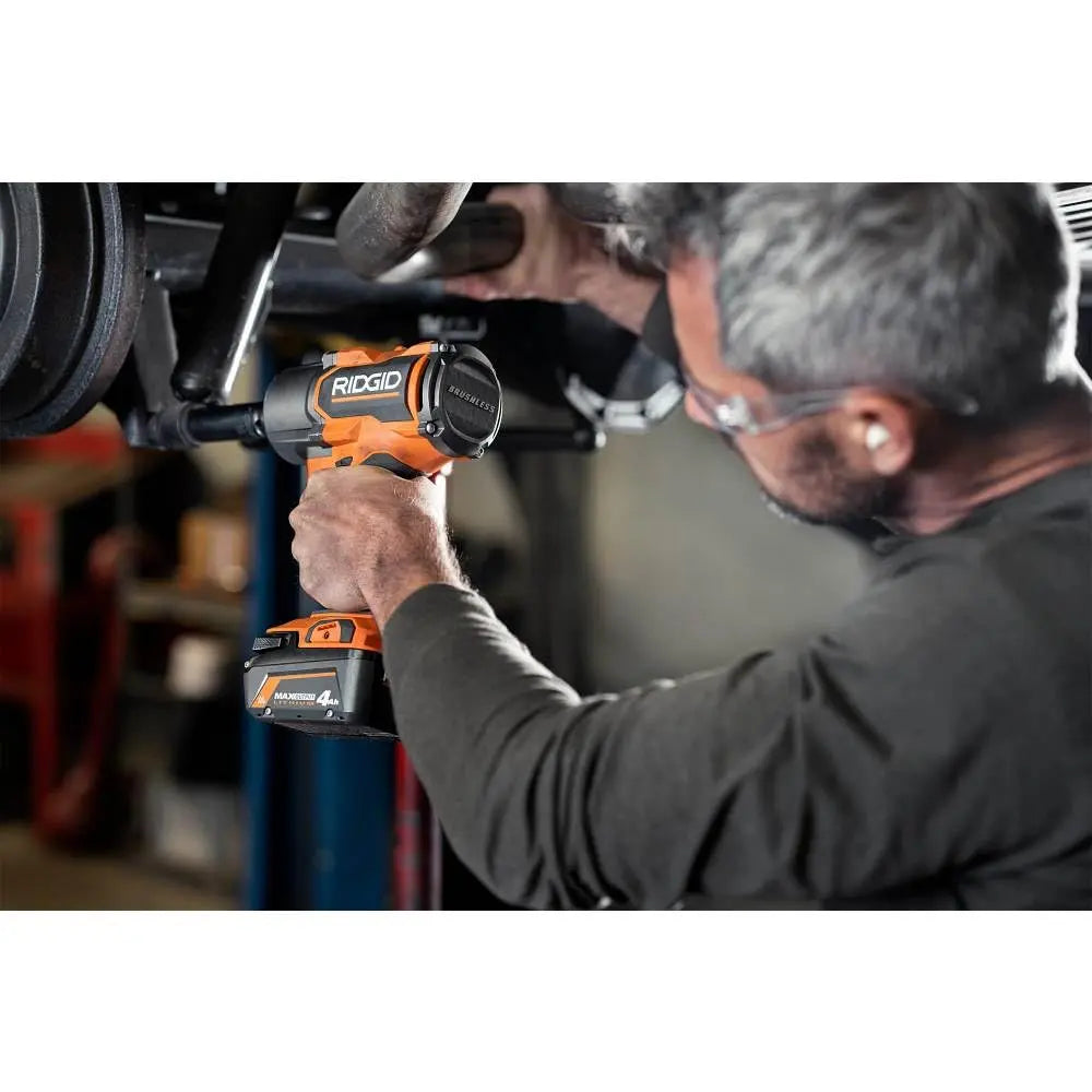 Open Box -  RIDGID 18V Brushless Cordless 4-Mode 1/2 in. High-Torque Impact Wrench (Tool Only) RIDGIDBullseye Deals