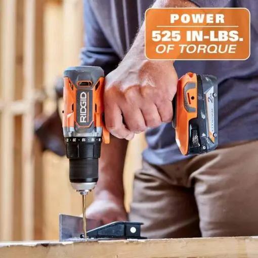 Open Box -  RIDGID 18V Cordless 2-Tool Combo Kit with Drill/Driver, Impact Driver, (2) 2.0 Ah Batteries, and Charger RIDGIDBullseye Deals