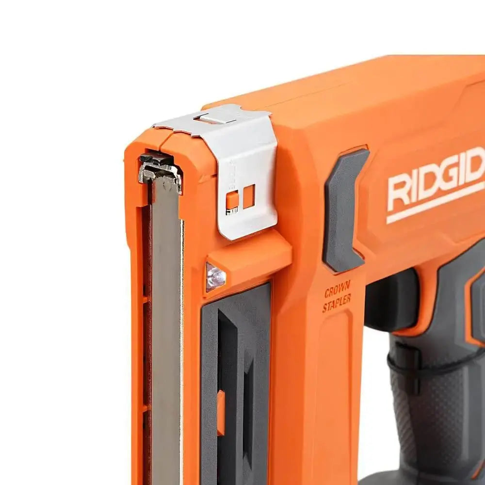 Open Box -  RIDGID 18V Cordless 3/8-inch Crown Stapler (Tool-Only) - Secondipity