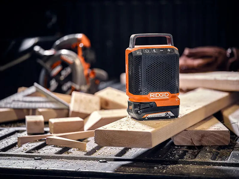 Open Box -  RIDGID 18V Cordless Bluetooth Speaker (Tool Only) RIDGIDBullseye Deals