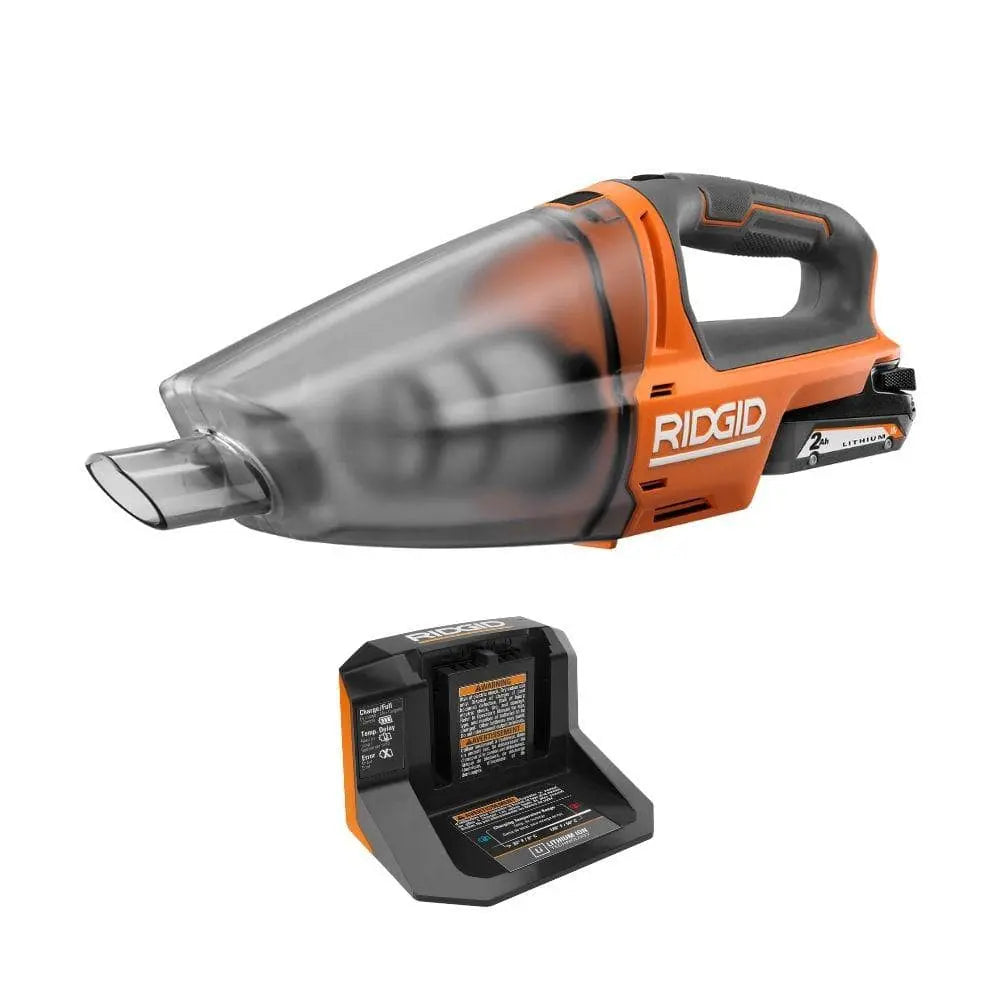 Open Box -  RIDGID 18V Cordless Hand Vacuum Kit with 2.0 Ah Battery and Charger RIDGIDBullseye Deals