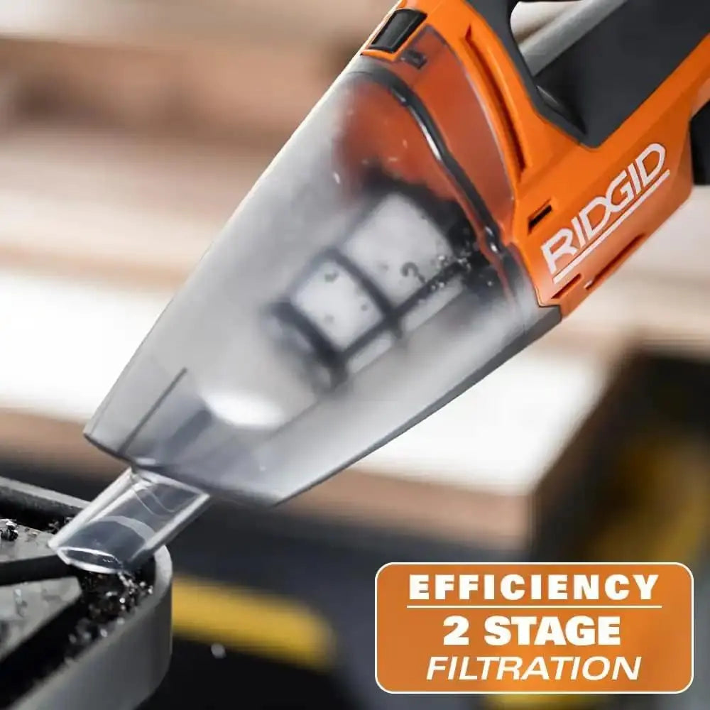 Open Box -  RIDGID 18V Cordless Hand Vacuum Kit with 2.0 Ah Battery and Charger RIDGIDBullseye Deals