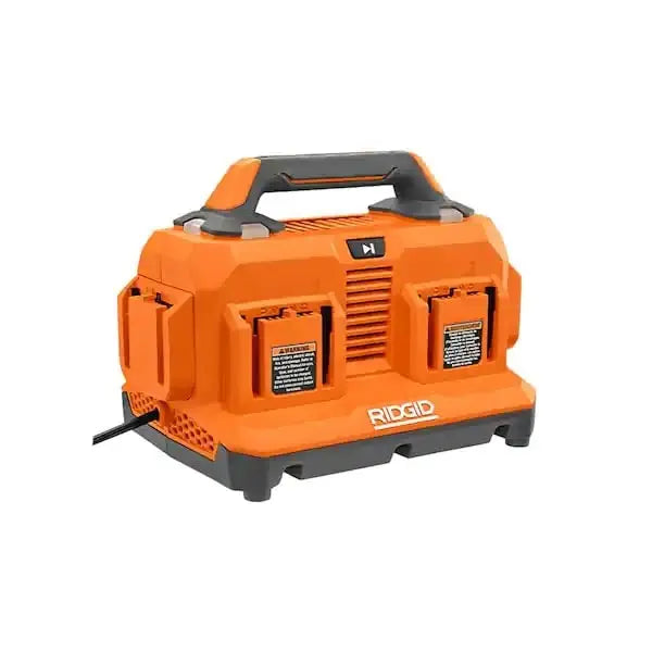 Open Box -  RIDGID 18V Lithium-Ion 6-Port Sequential battery Charger (Tool-Only) RIDGIDBullseye Deals