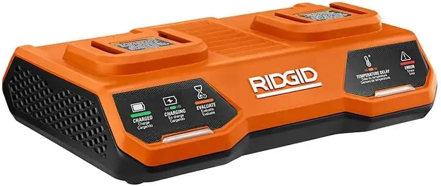 Open Box - RIDGID 18V Lithium-Ion Dual Port Parallel Charger (Tool Only) RIDGIDBullseye Deals