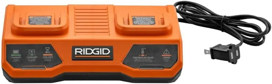Open Box - RIDGID 18V Lithium-Ion Dual Port Parallel Charger (Tool Only) RIDGIDBullseye Deals