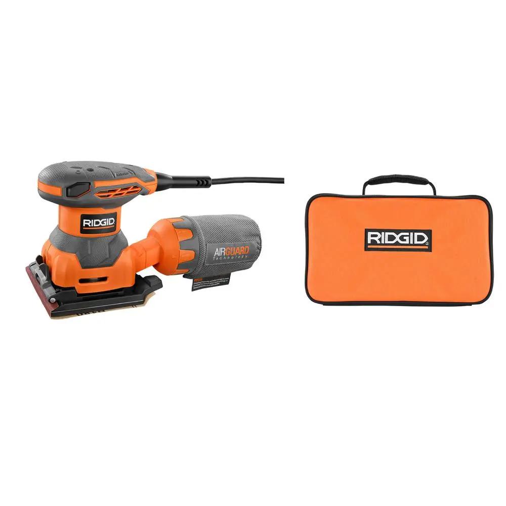 Open Box -  RIDGID 2.4 Amp 1/4 Sheet Sander with AIRGUARD Technology RIDGIDBullseye Deals