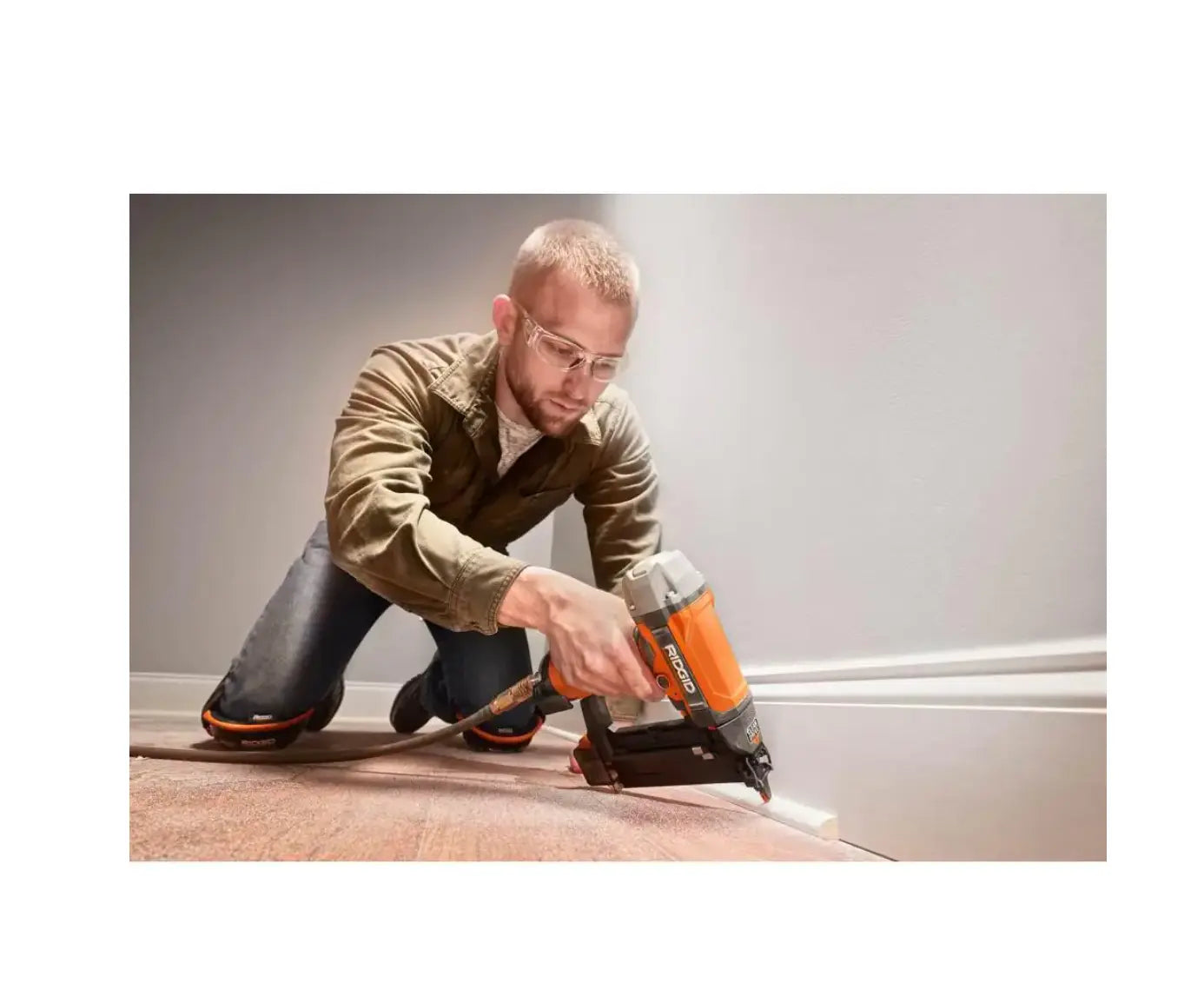 Open Box -  RIDGID 6 Gal. Electric Pancake Air Compressor and 18-Gauge 2-1/8 in. Brad Nailer RIDGIDBullseye Deals