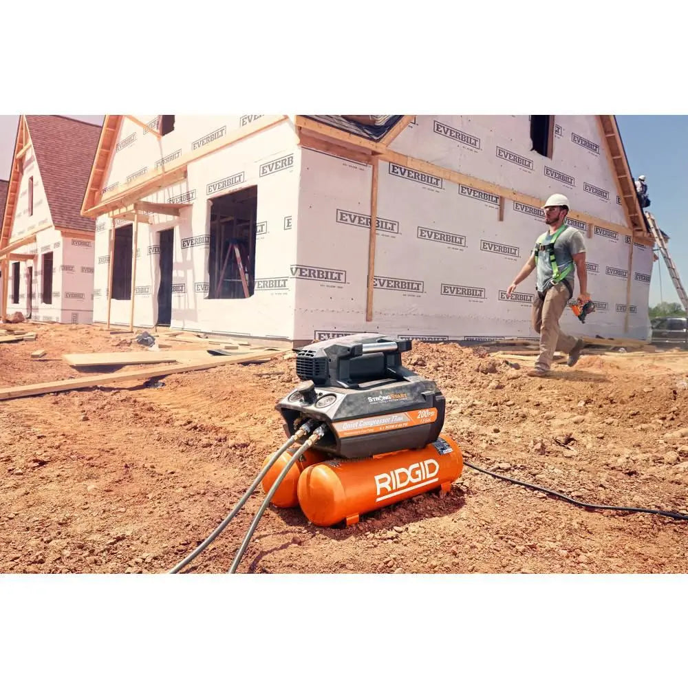 Open Box -  RIDGID OF45200SS 4.5 Gal. Portable Electric Quiet Air Compressor RIDGIDBullseye Deals