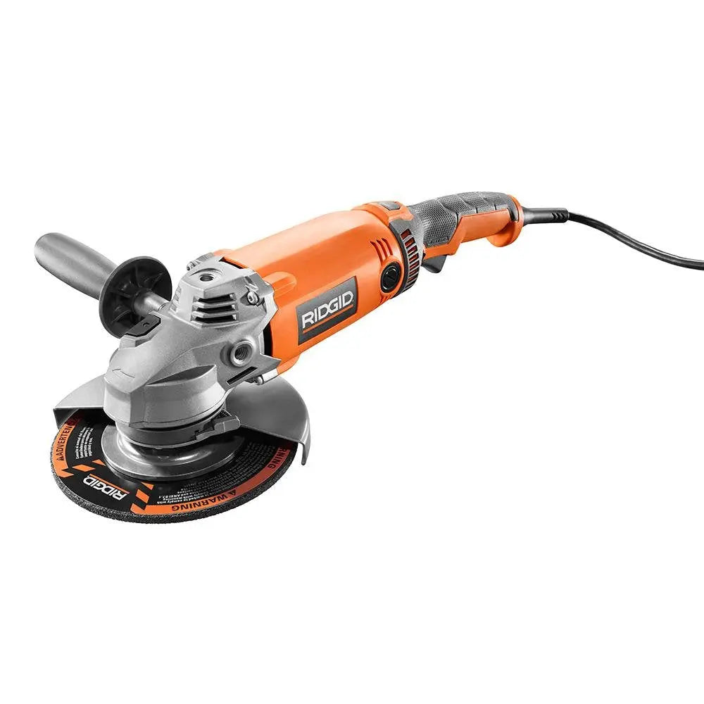 Open Box -  RIDGID R10202 15 Amp Corded 7 in. Twist Handle Angle Grinder - Secondipity