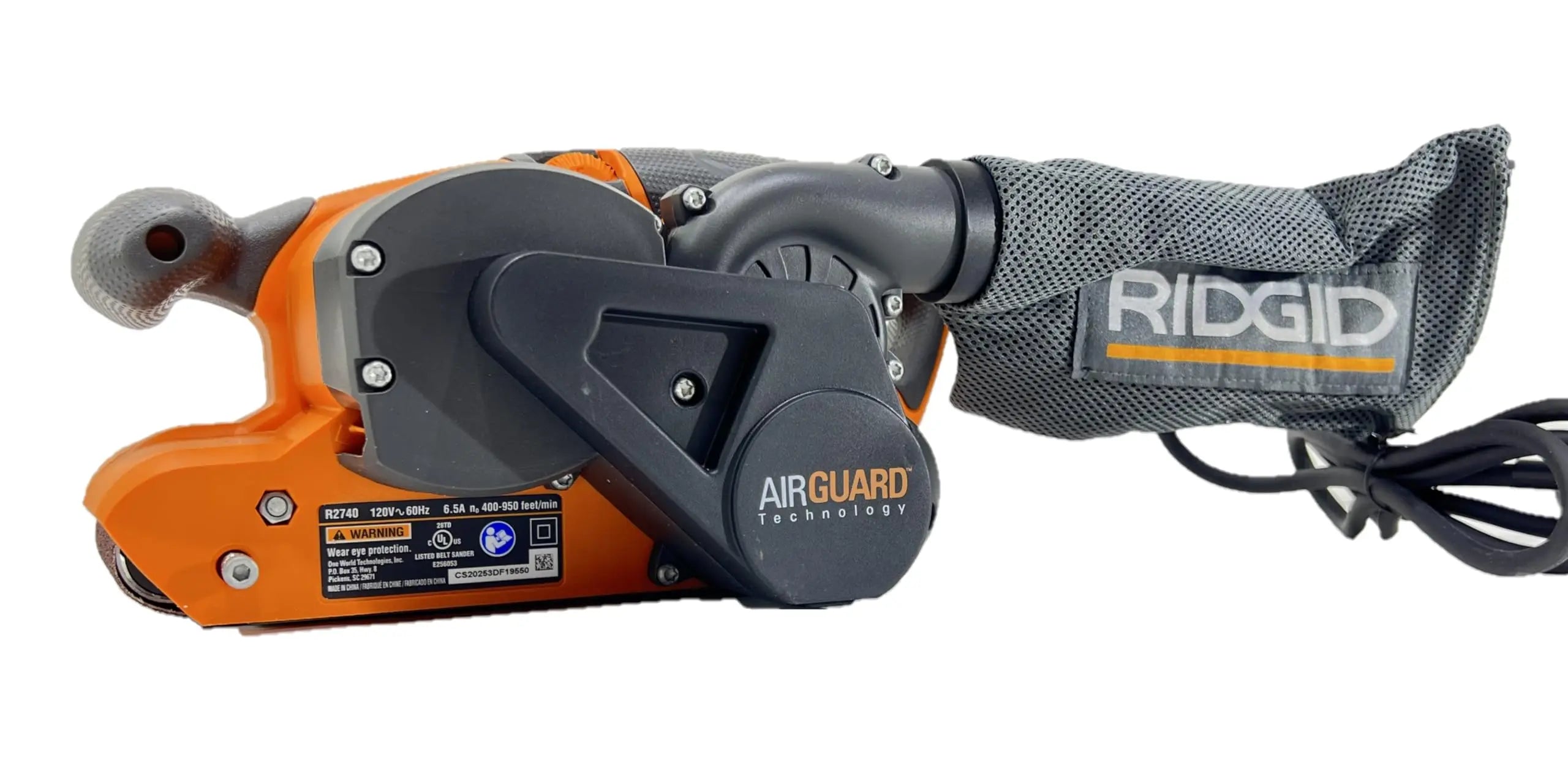 Open Box -  RIDGID R27401 3 in. x 18 in. Heavy Duty Variable Speed Belt Sander RIDGIDBullseye Deals