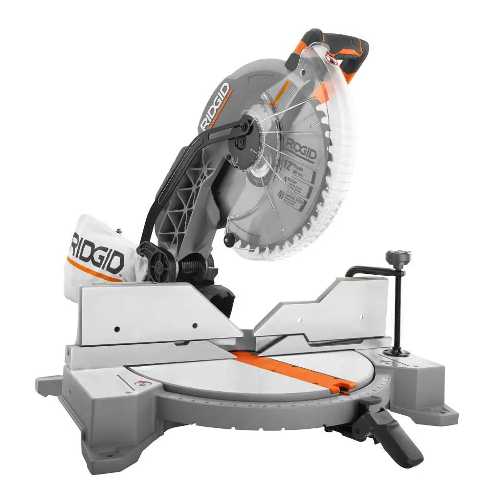 Open Box -  RIDGID R4123 15 Amp Corded 12 in. Dual Bevel Miter Saw with LED RIDGIDBullseye Deals