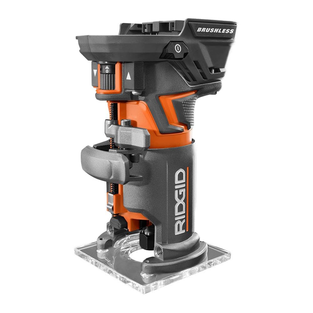 Open Box -  RIDGID R860443B 18-Volt OCTANE Cordless Brushless Compact Fixed Base Router RIDGID