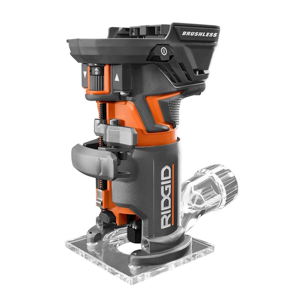 Open Box -  RIDGID R860443B 18-Volt OCTANE Cordless Brushless Compact Fixed Base Router RIDGID