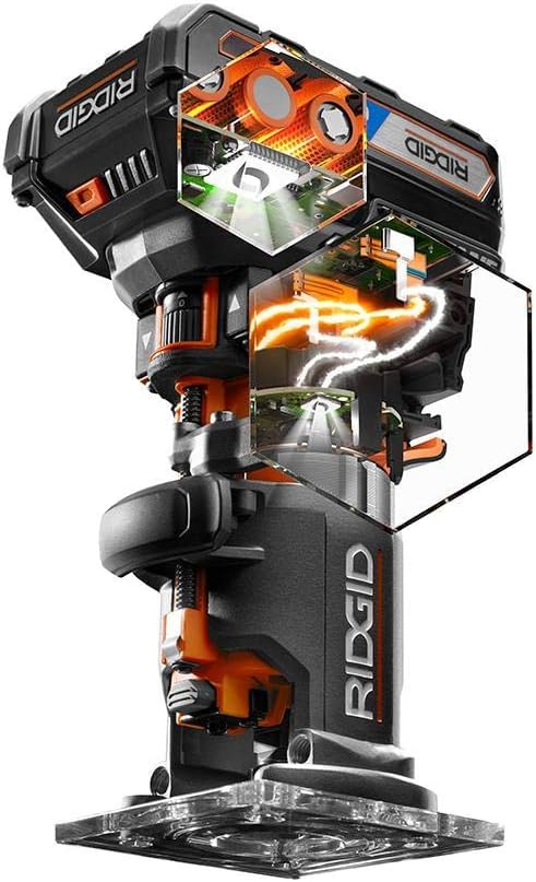 Open Box -  RIDGID R860443B 18-Volt OCTANE Cordless Brushless Compact Fixed Base Router RIDGID