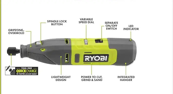 Open Box - RYOBI 12V Cordless Rotary Tool Kit - Secondipity
