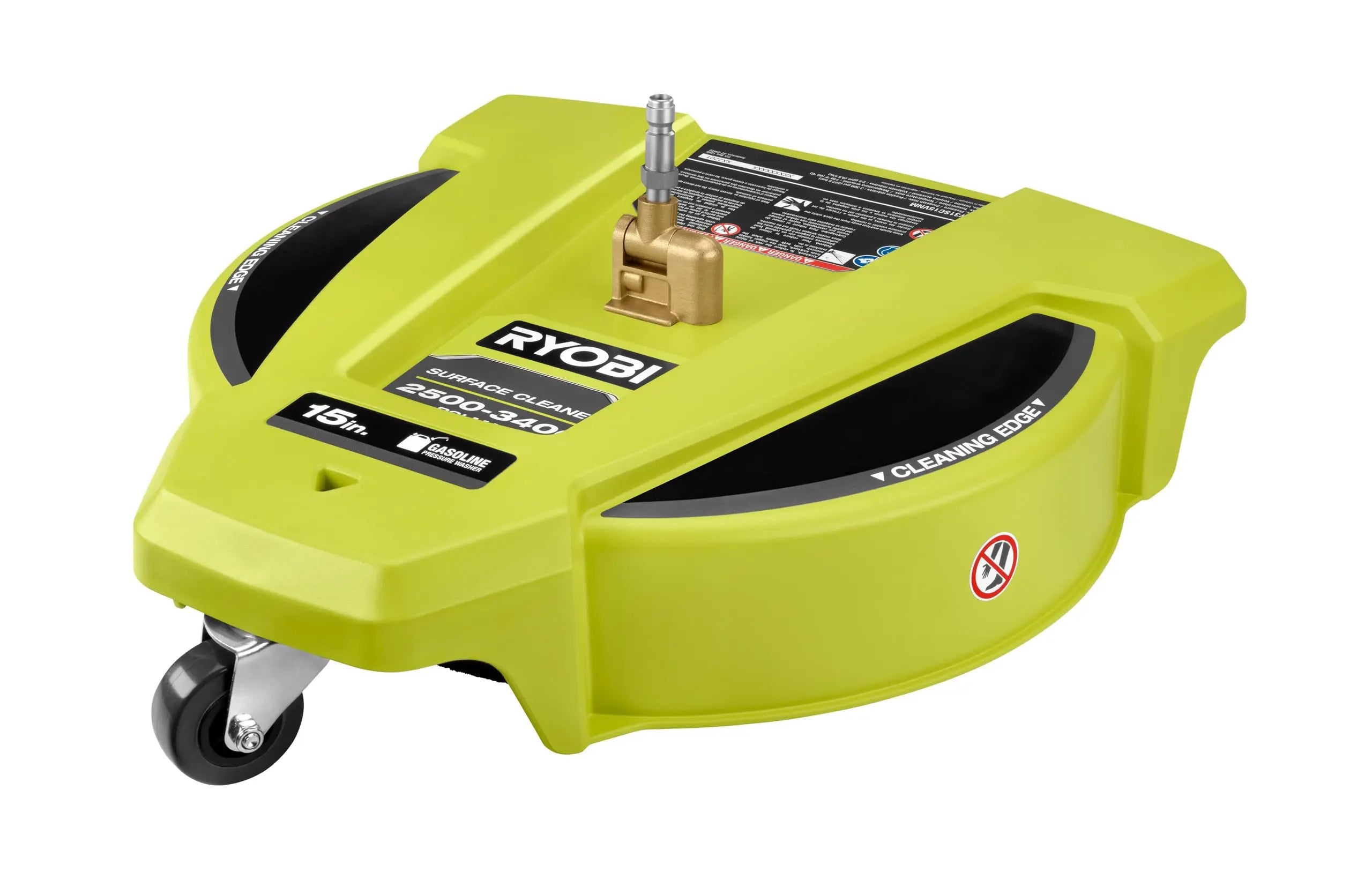 Open Box -  RYOBI 15 in. 3400 PSI Gas Pressure Washer Surface Cleaner with Caster Wheels - Secondipity