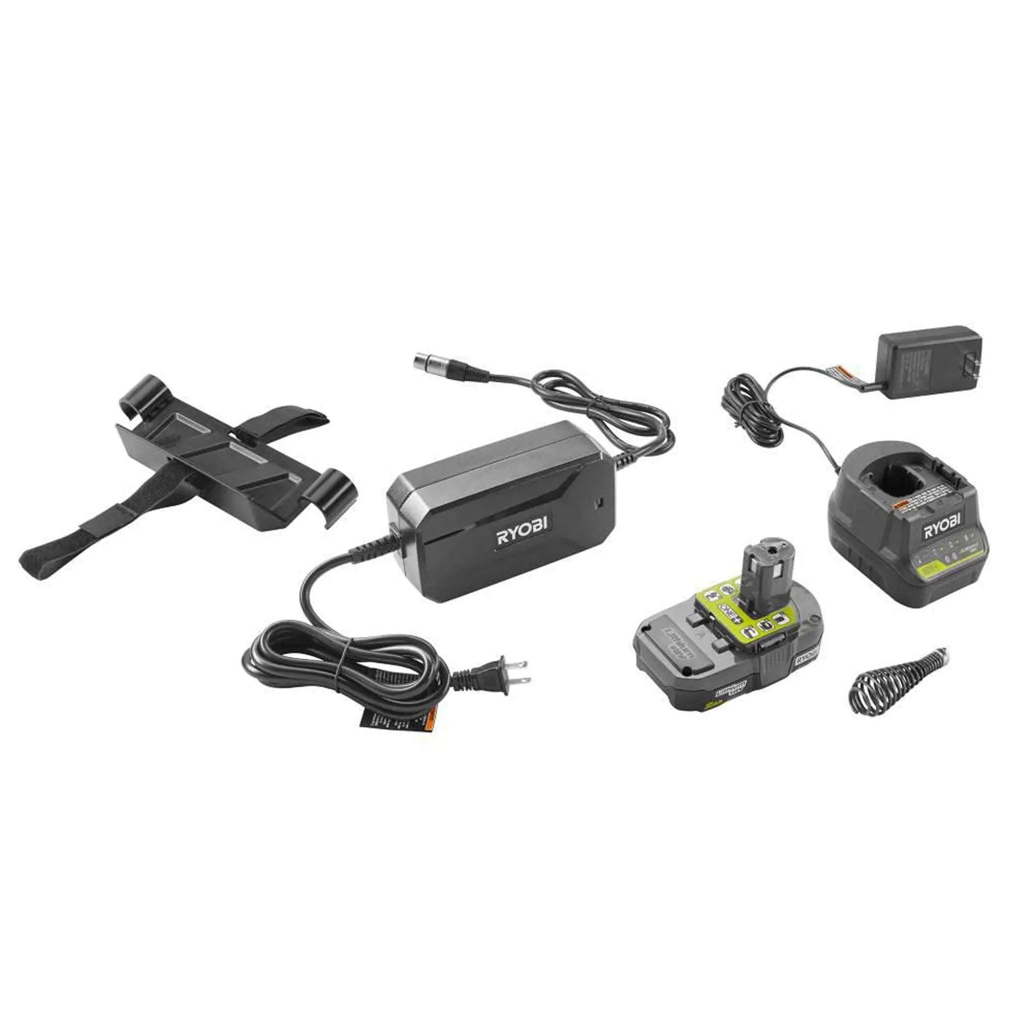 Open Box - RYOBI 18-Volt ONE+ Hybrid Drain Auger Kit with 50 ft. Cable, 2 Ah Battery, 18-Volt Charger, and Accessories - Secondipity