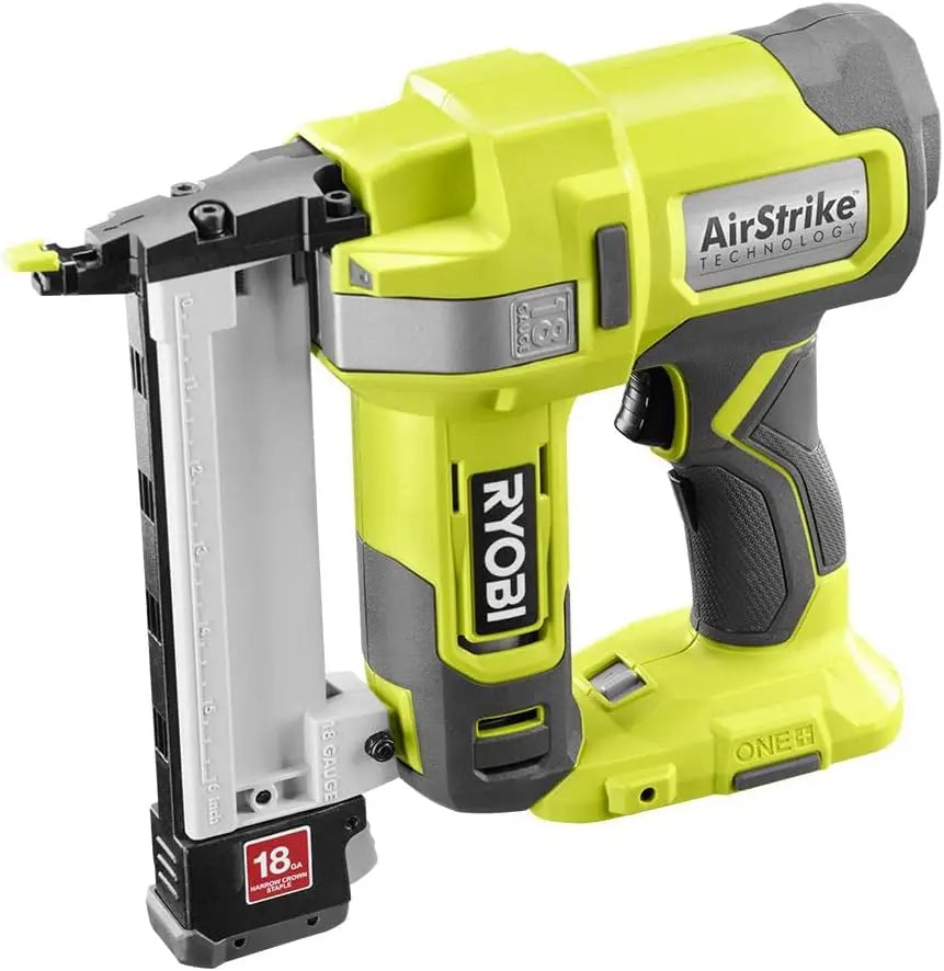 Open Box - RYOBI 18V ONE+ AirStrike 18-Gauge Cordless Lithium-Ion Narrow Crown Stapler (Tool-Only) RYOBIBullseye Deals