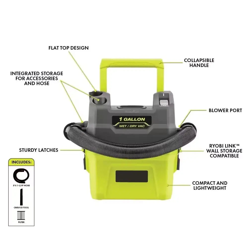 Open Box -  RYOBI 18V ONE+ Cordless 1 Gal. Wet/Dry Vacuum (Tool Only) RYOBIBullseye Deals