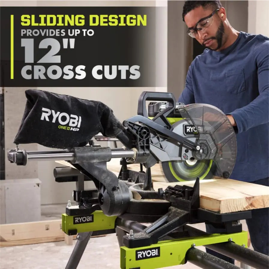 Open Box -  RYOBI 18V ONE+ HP Brushless Cordless 10-inch Mitre Saw Kit with 4.0 HP Battery and Charger RYOBIBullseye Deals
