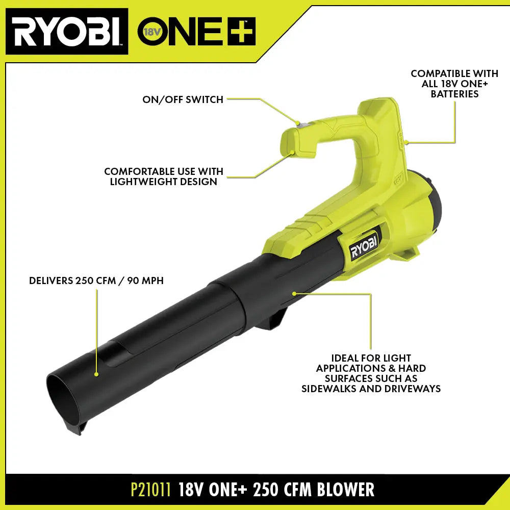 Open Box - RYOBI 1+ 18-Volt Cordless Electric String Trimmer/Edger and Blower Combo Kit (2-Tools) with 2.0 Ah Battery and Charger RYOBIBullseye Deals
