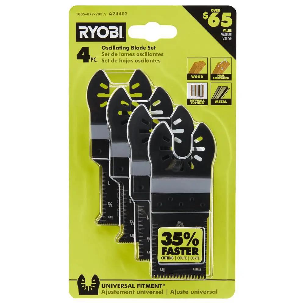 Open Box -  RYOBI 4-Piece Wood and Metal Oscillating Multi-Tool Blade Set RYOBIBullseye Deals
