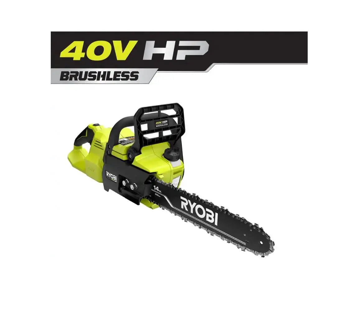 Open Box -  RYOBI 40-Volt HP Brushless 14 in. Electric Cordless Chainsaw (Tool Only) RY405010 (Bulk Packaged) RyobiBullseye Deals