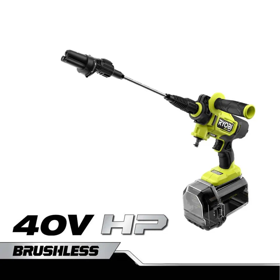 Open Box -  RYOBI 40-Volt HP Brushless EZClean 600 PSI 0.7 GPM Cold Water Power Cleaner with 2.0 Ah Battery and Charger RYOBIBullseye Deals