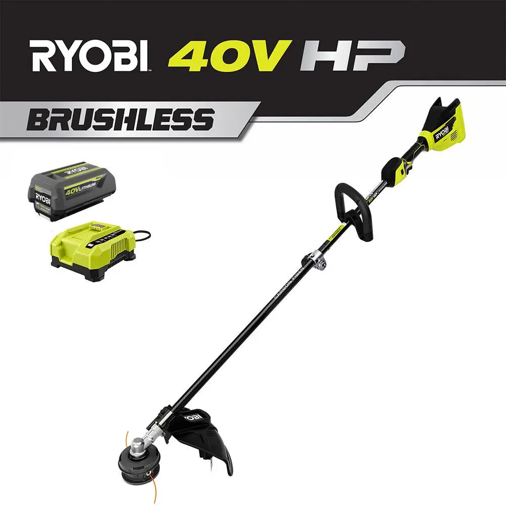Open Box -  RYOBI 40-Volt Lithium-Ion Cordless Shaft Attachment Capable String Trimmer RYOBIBullseye Deals