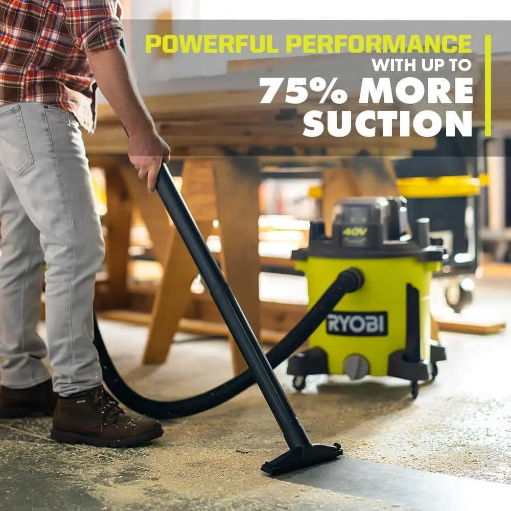 Open Box -  RYOBI 40V 10 Gal. Cordless Wet/Dry Vacuum (Tool Only), Greens RYOBIBullseye Deals