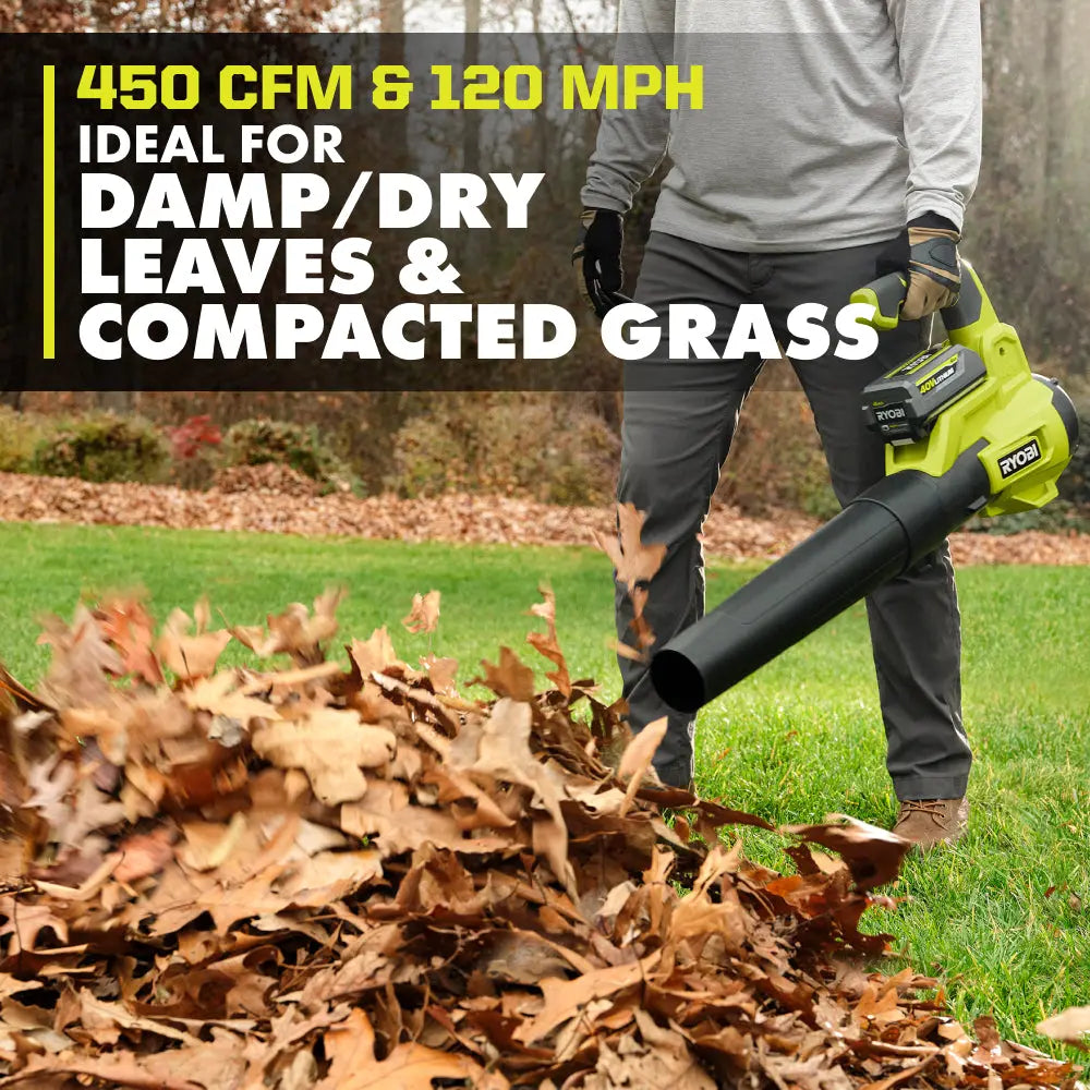 Open Box - RYOBI 40V 120 MPH 450 CFM Cordless Battery Variable-Speed Jet-Fan Blower (Tool Only) RYOBIBullseye Deals