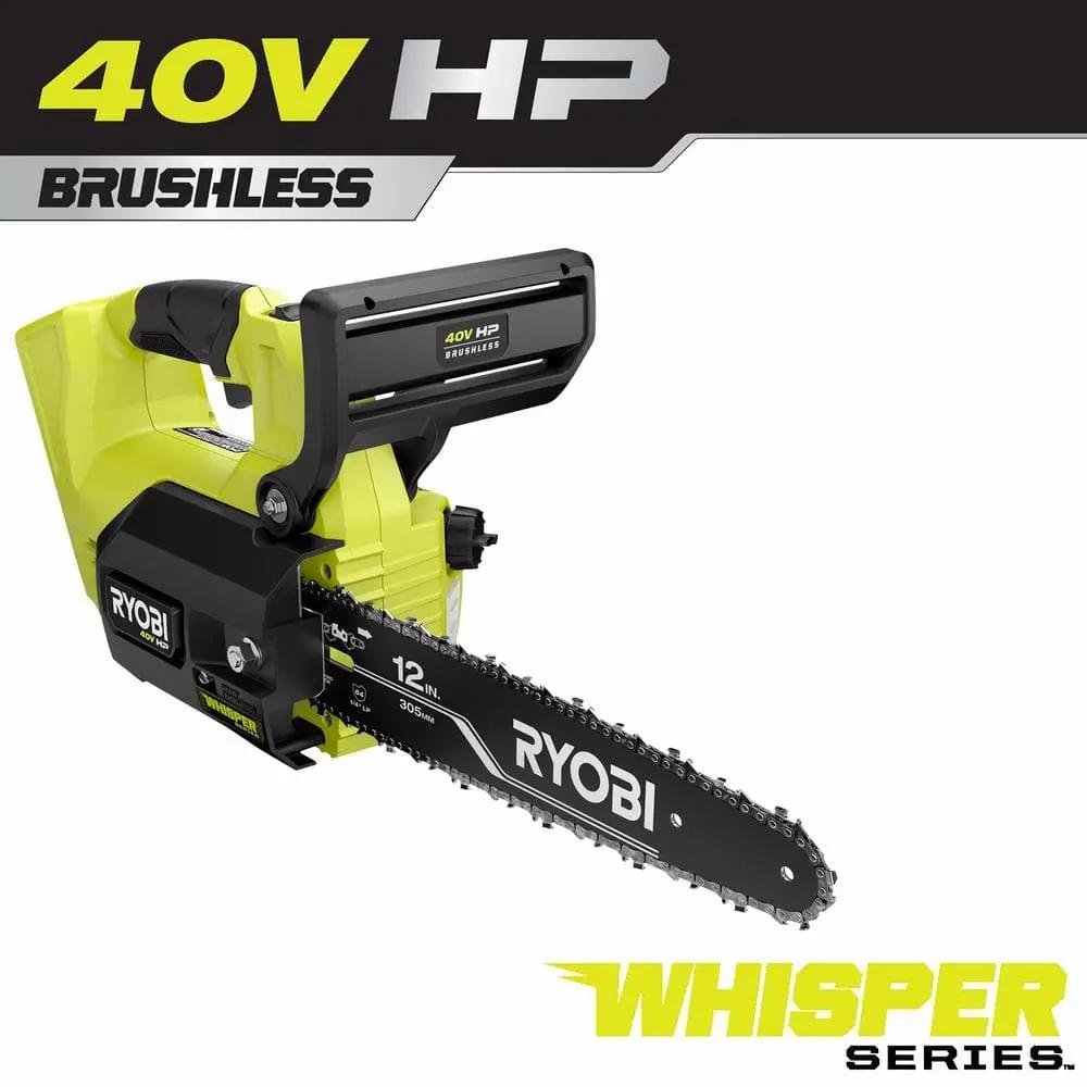 Open Box -  RYOBI 40V HP Brushless 12 in. Top Handle Electric Cordless Chainsaw (Tool Only) RYOBIBullseye Deals