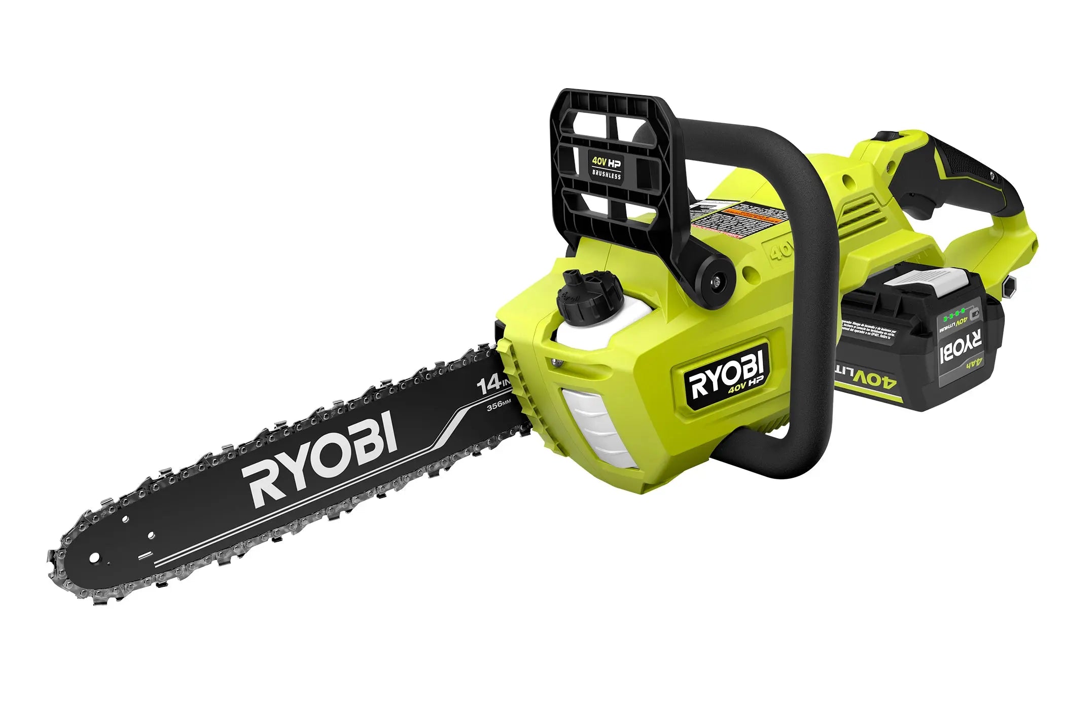 Open Box -  RYOBI 40V HP Brushless 14 in. Electric Cordless Chainsaw with 4.0 Ah Battery and Charger RYOBIBullseye Deals
