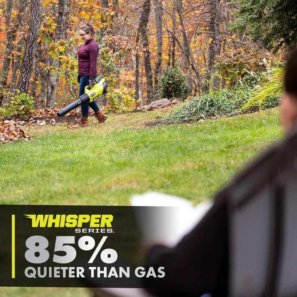 Open Box -  RYOBI 40V HP Brushless 600 CFM 155 MPH Cordless Leaf Blower and Carbon Fiber String Trimmer with 4.0 Ah Battery and Charger RYOBIBullseye Deals