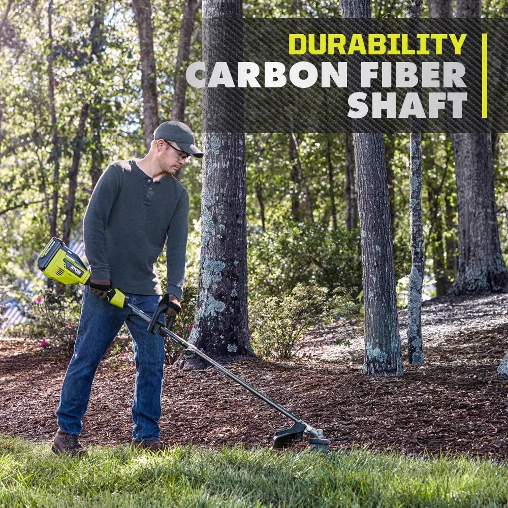 Open Box -  RYOBI 40V HP Brushless 600 CFM 155 MPH Cordless Leaf Blower and Carbon Fiber String Trimmer with 4.0 Ah Battery and Charger RYOBIBullseye Deals
