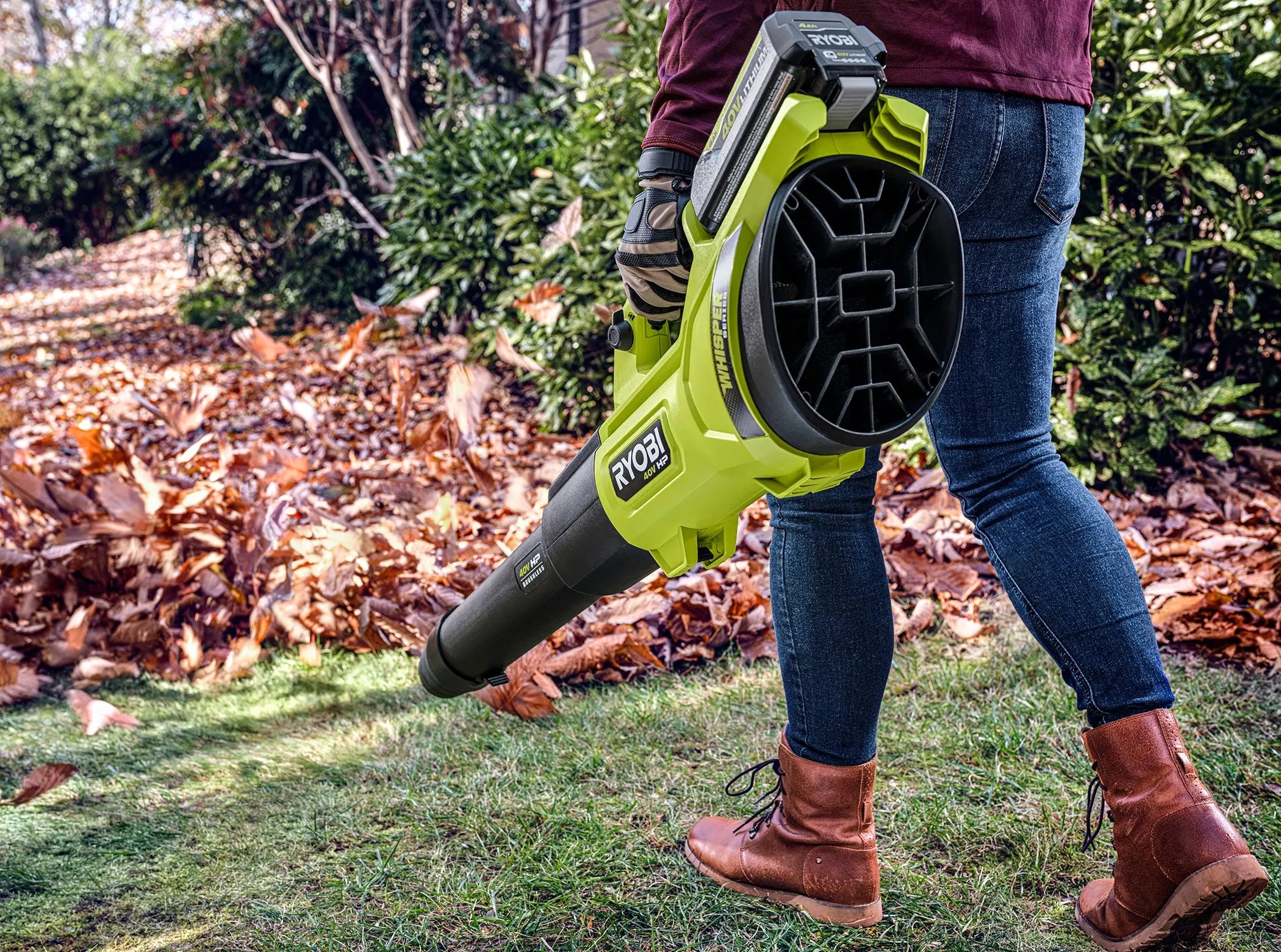 Open Box -  RYOBI 40V HP Brushless Whisper Series 155 MPH 600 CFM Cordless Battery Leaf Blower (Tool Only) RYOBIBullseye Deals