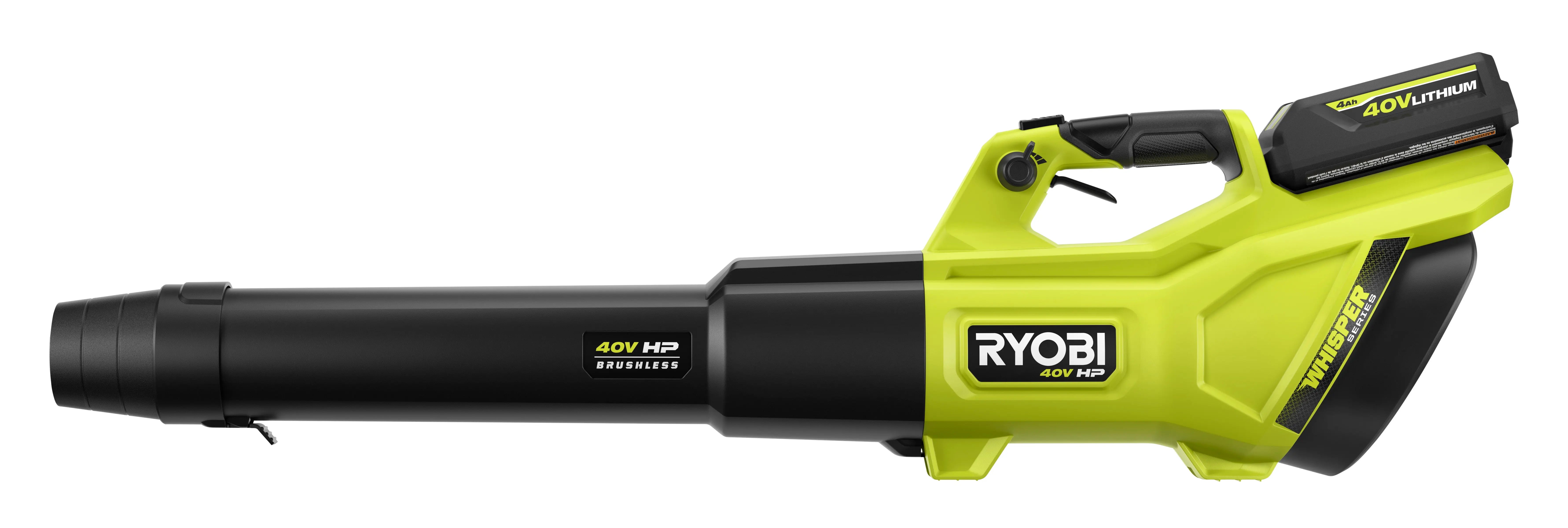 Open Box -  RYOBI 40V HP Brushless Whisper Series 155 MPH 600 CFM Cordless Battery Leaf Blower with 4.0 Ah Battery and Charger RYOBIBullseye Deals