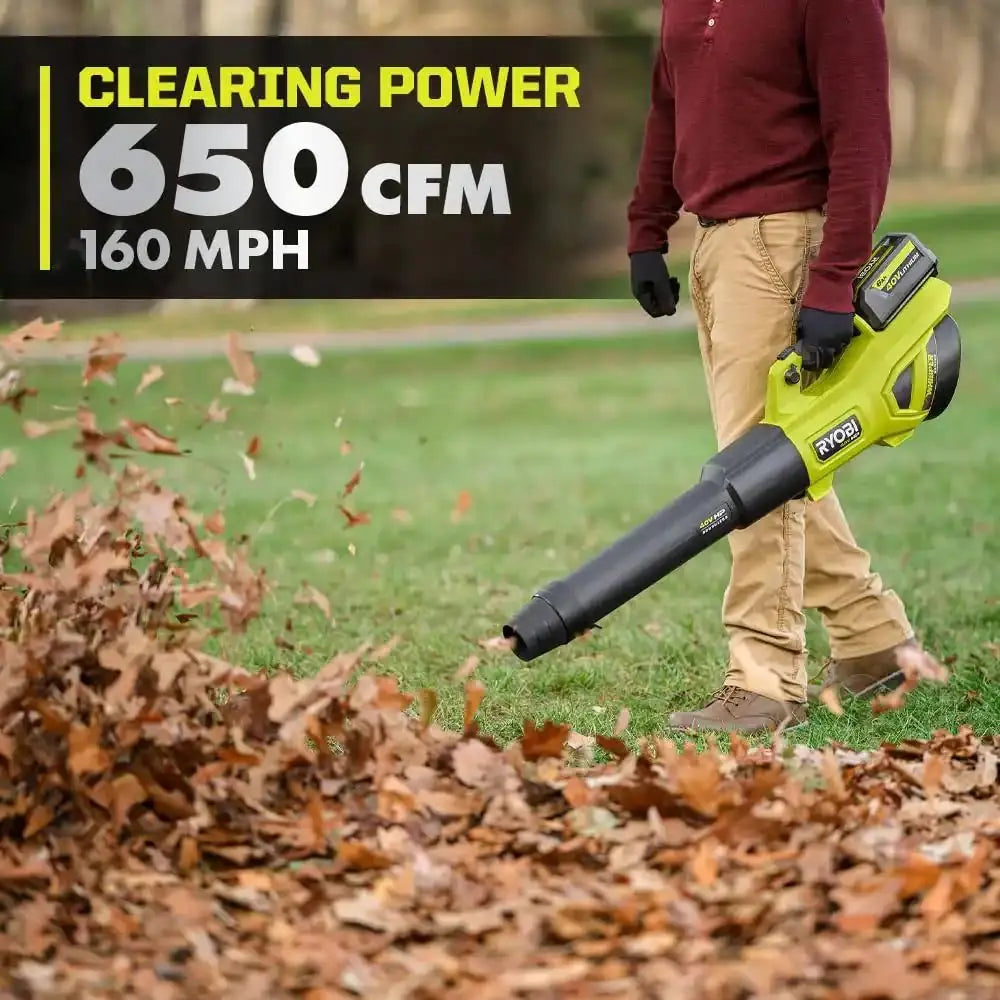 Open Box -  RYOBI 40V HP Brushless Whisper Series 160 MPH 650 CFM Cordless Battery Leaf Blower (Tool Only) RYOBIBullseye Deals