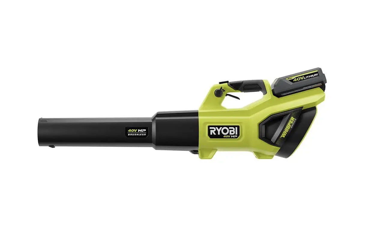 Open Box -  RYOBI 40V HP Brushless Whisper Series 190 MPH 730 CFM Cordless Battery Jet Fan Leaf Blower with (2) 4.0 Ah Batteries & Charger RYOBIBullseye Deals