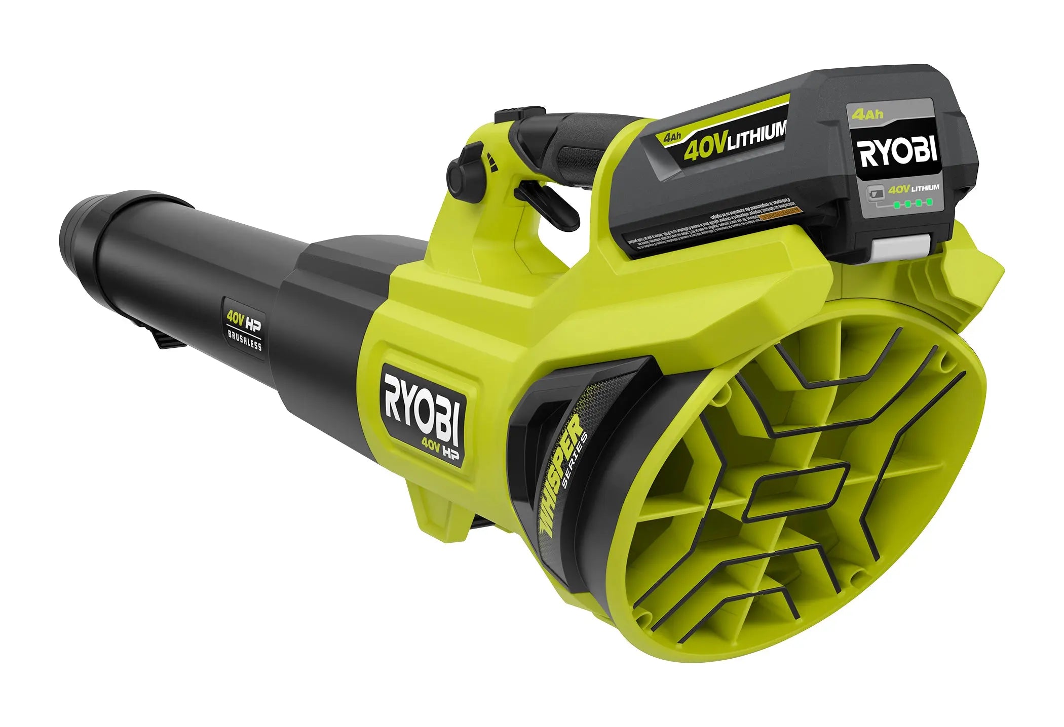 Open Box -  RYOBI 40V HP Brushless Whisper Series 190 MPH 730 CFM Cordless Battery Jet Fan Leaf Blower with (2) 4.0 Ah Batteries & Charger RYOBIBullseye Deals