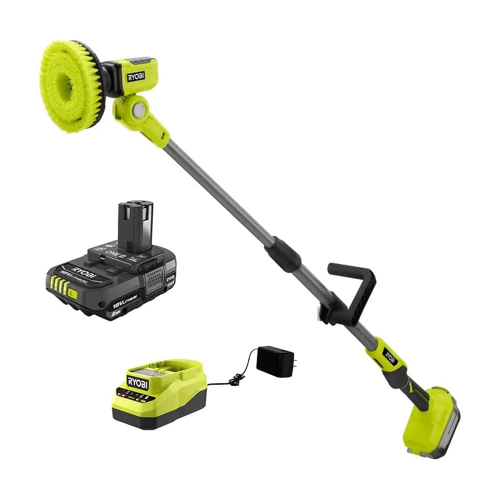 Open Box -  RYOBI Cordless ONE+ 18V 6 in. Telescoping Power Scrubber Brush Accessory RyobiBullseye Deals