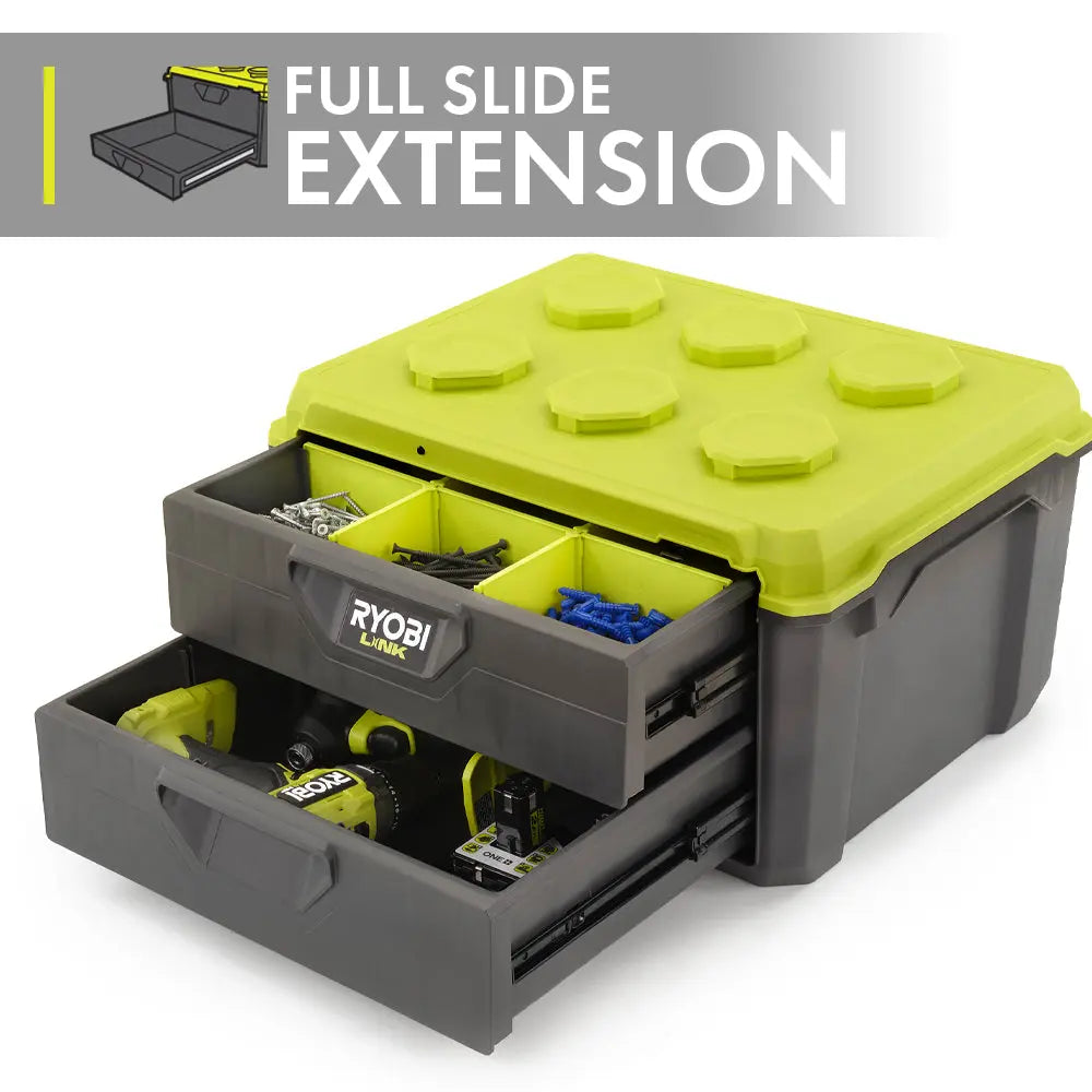 Open Box -  RYOBI LINK 2 Drawer Tool Box RYOBIBullseye Deals