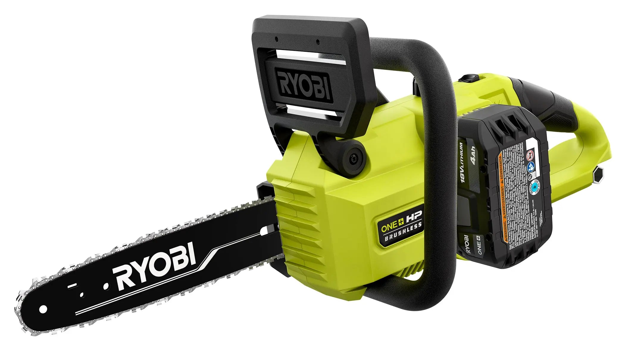 Open Box -  RYOBI ONE+ 10 in. HP 18-Volt Brushless Lithium-Ion Electric Cordless Chainsaw - 4.0 Ah Battery and Charger Included RYOBIBullseye Deals