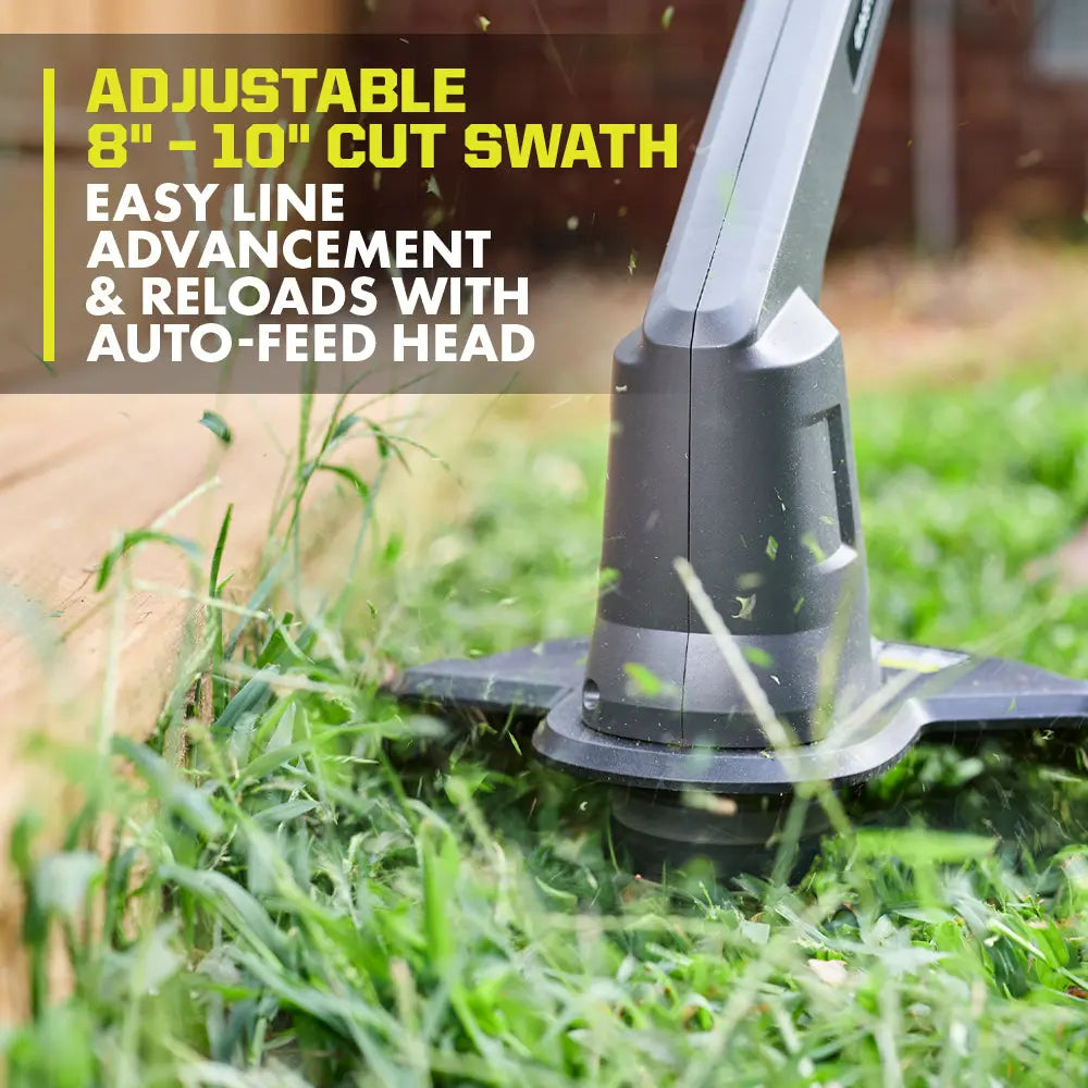 Open Box - RYOBI ONE+ 18V 10 in. Cordless Battery String Trimmer/Edger with 2.0 Ah Battery and Charger RYOBIBullseye Deals